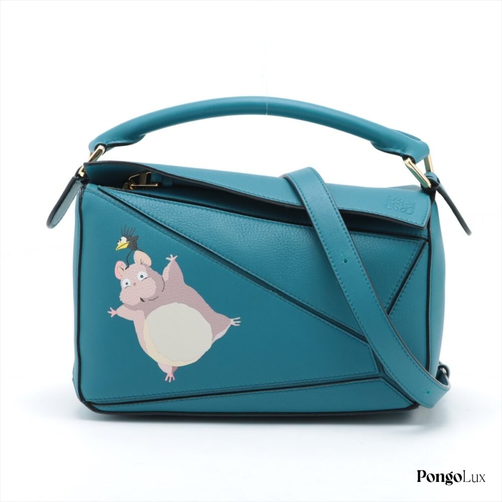 Loewe x Studio Ghibli Mini Calcifer Puzzle Bag Blue