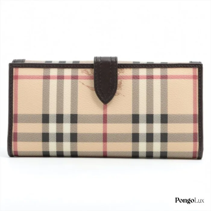 Haymarket Check Pattern Leather Continental Wallet