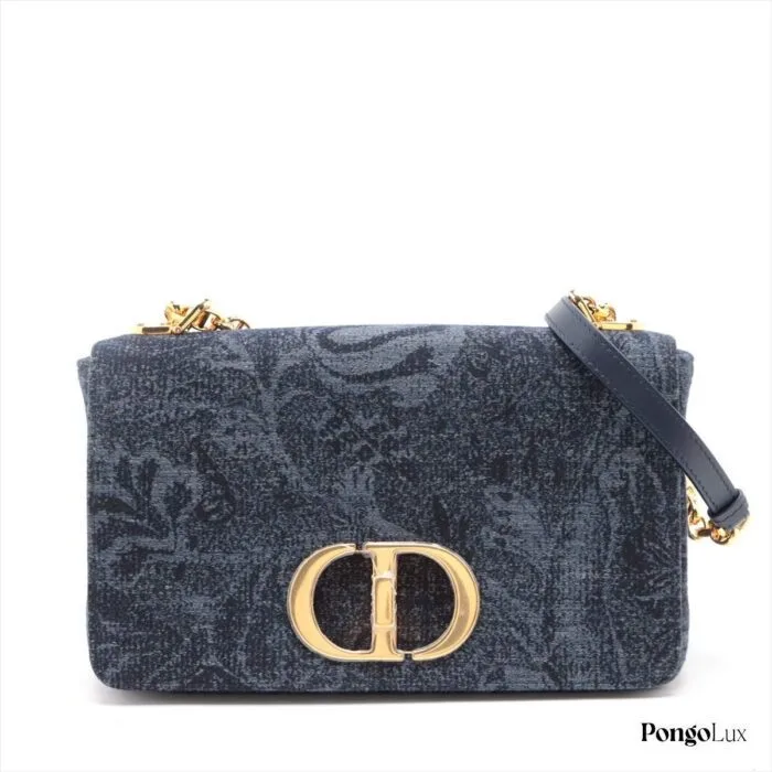 Christian Dior Caro Denim Chain shoulder bag Blue