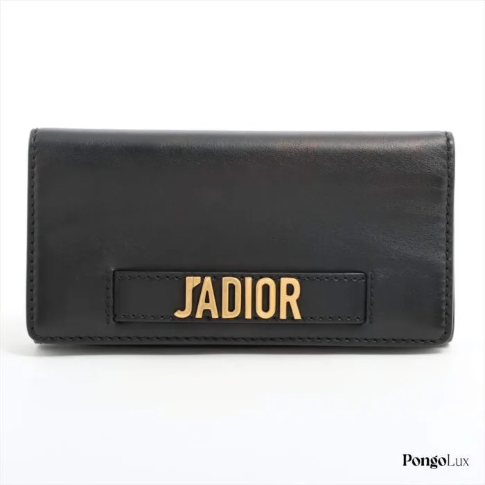 DIOR J_Adior Leather Wallet Black No straps