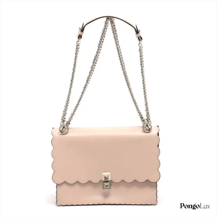 Fendi Kan I Leather 2way handbag Pink 8BT283