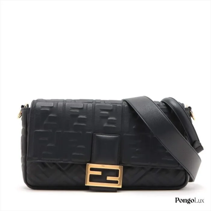 Fendi FF 1974 Embossed Baguette Black