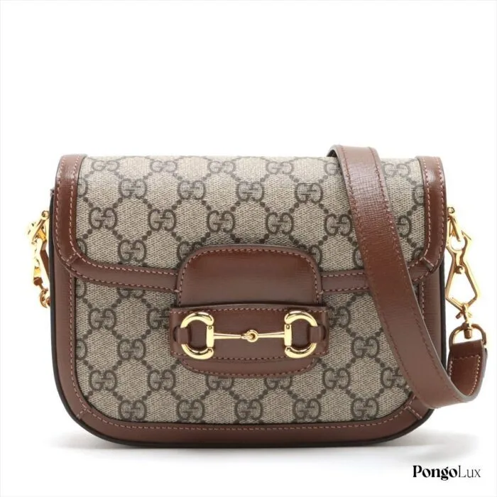 Gucci GG Supreme Horse Bits 1955 2way shoulder bag Beige 658574