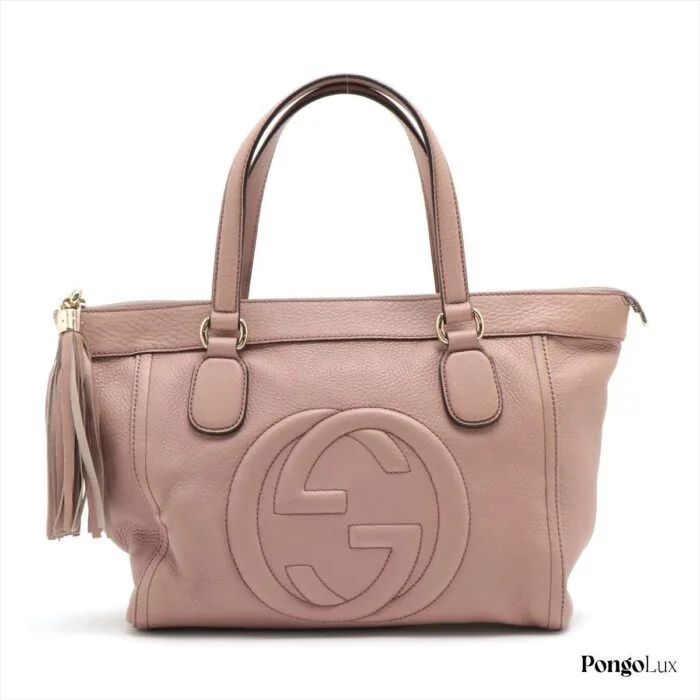Gucci Soho Leather Tote bag Pink 282307