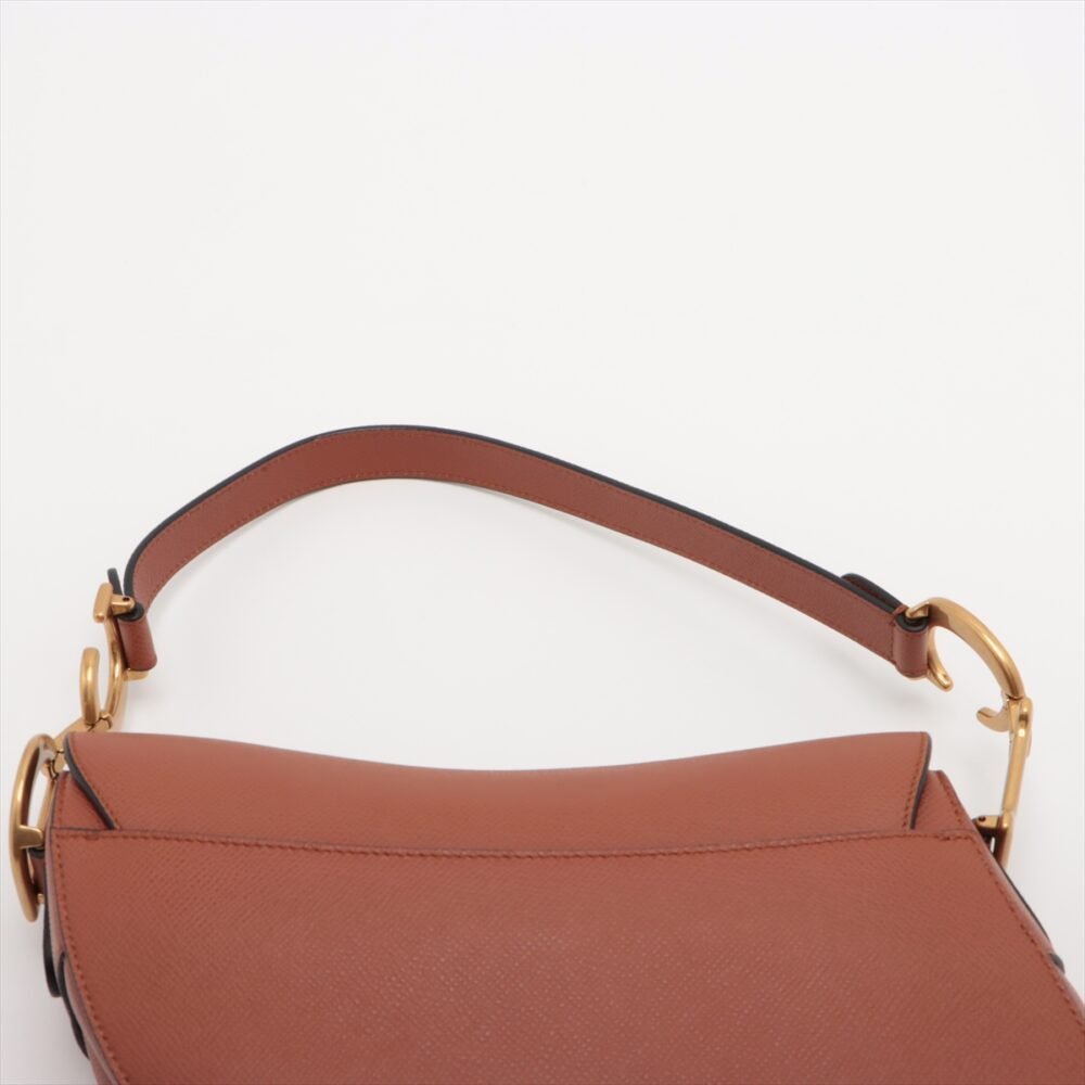 Christian Dior Medium Saddle Bag Calfskin Brown - Image 7