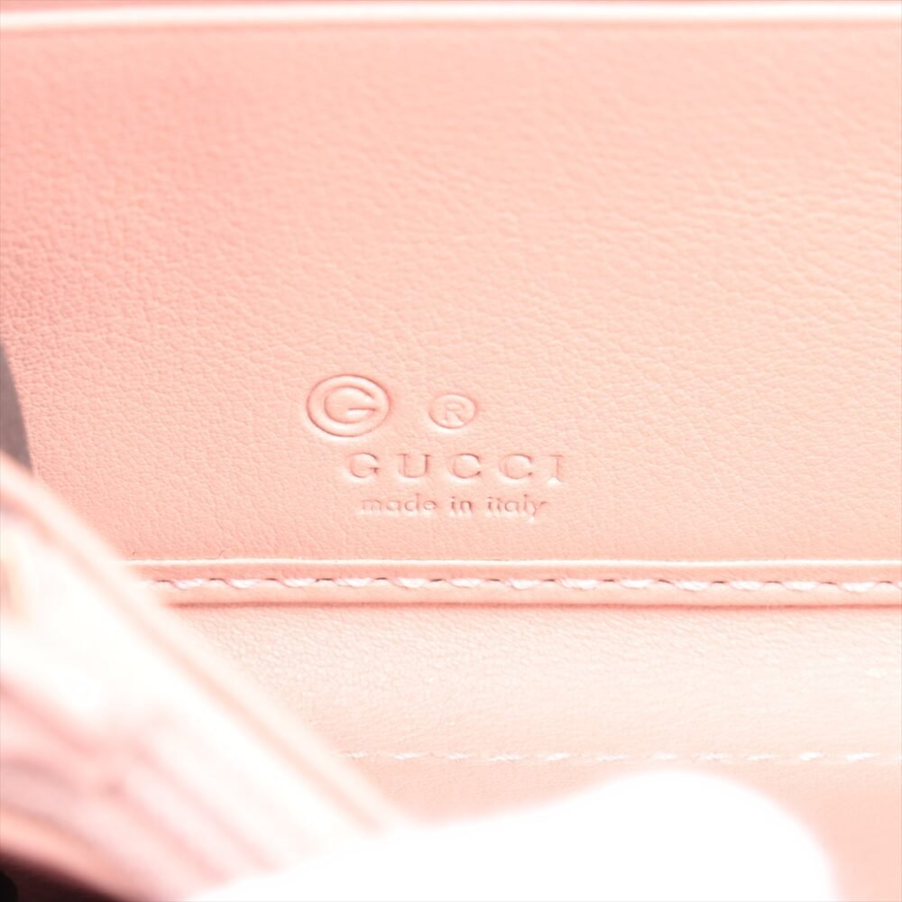 Gucci Micro Guccissima Leather Round-Zip-Wallet Pink - Image 2