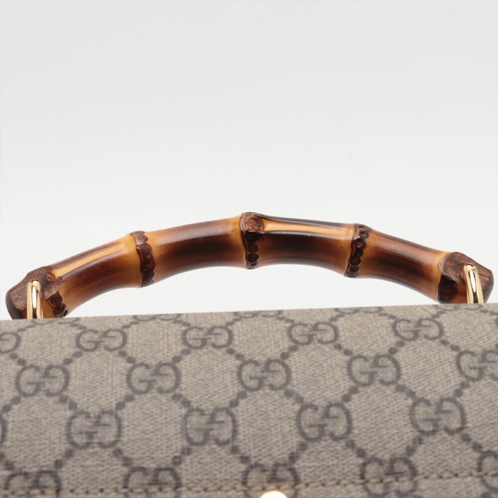 Gucci Padlock Small GG Supreme Bamboo Top Handle Shoulder Bag - Image 7