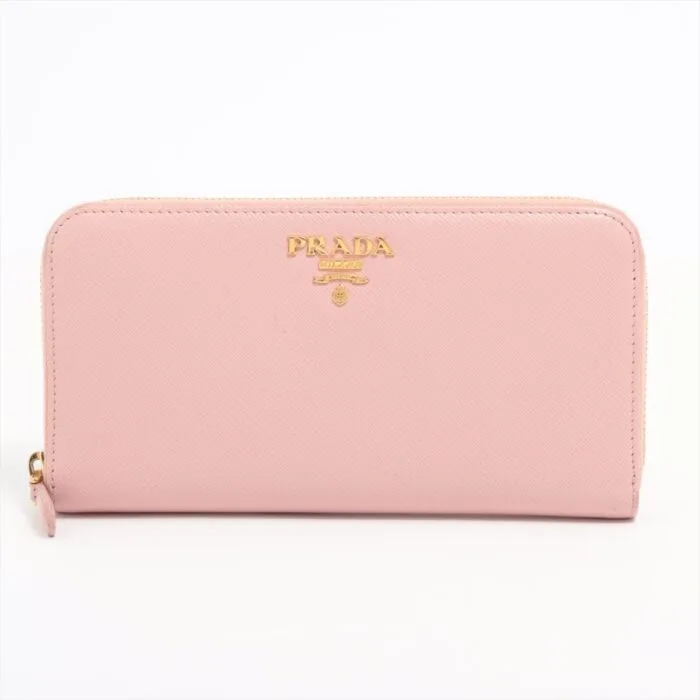 Prada Saffiano Metal Leather Round-Zip-Wallet