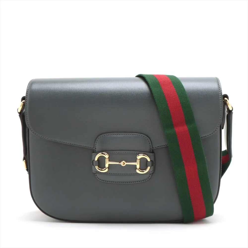 Gucci Large Horsebit 1955 Shoulder Bag Grey