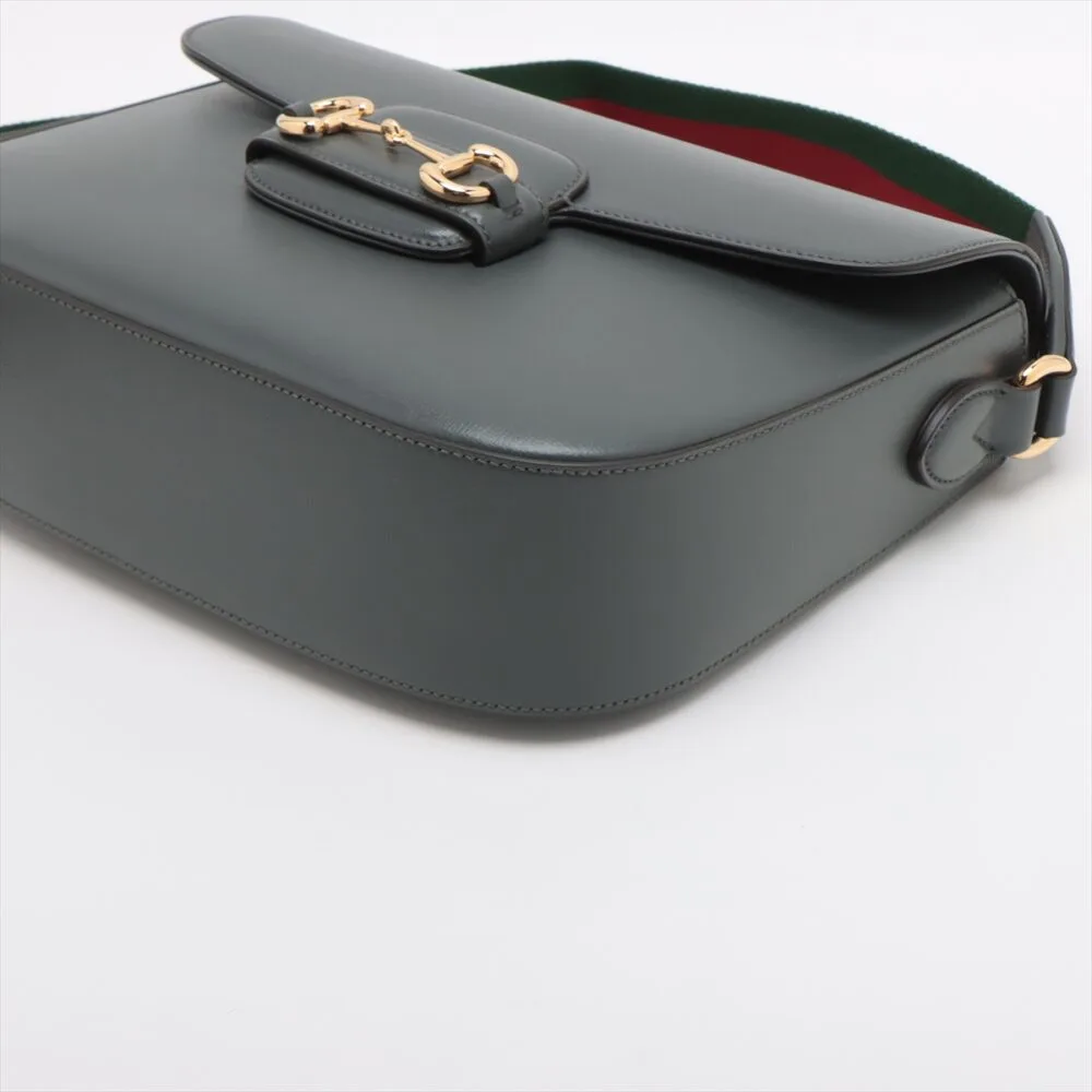 Gucci Large Horsebit 1955 Shoulder Bag Grey - Image 2