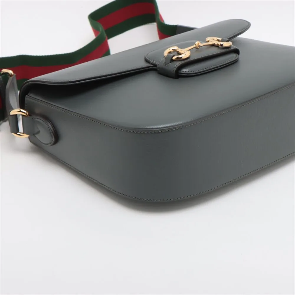 Gucci Large Horsebit 1955 Shoulder Bag Grey - Image 3
