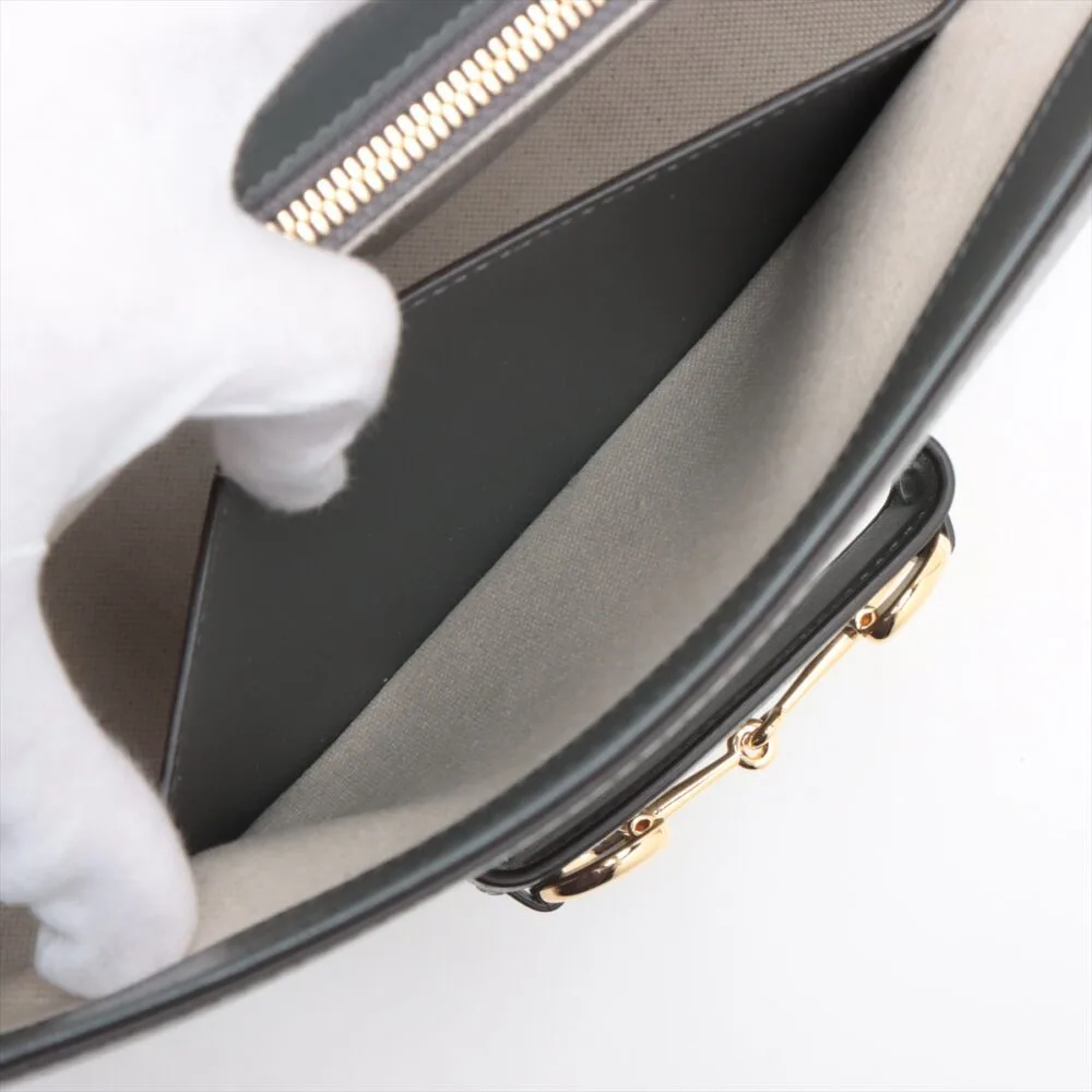 Gucci Large Horsebit 1955 Shoulder Bag Grey - Image 7