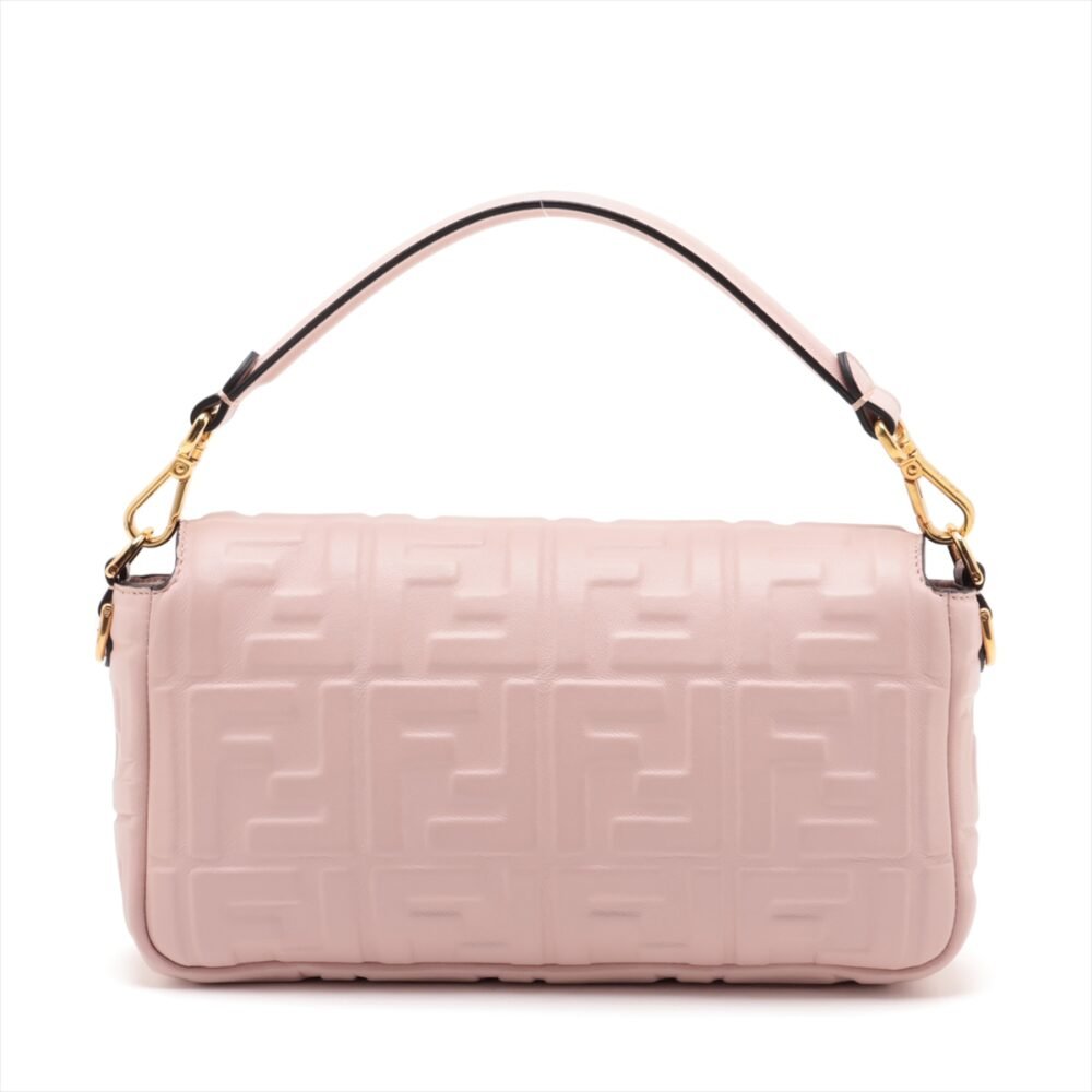 Fendi Baguette Pink Nappa Leather Bag - Image 2