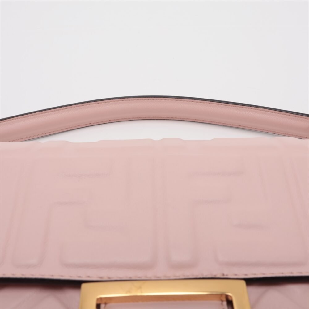 Fendi Baguette Pink Nappa Leather Bag - Image 6