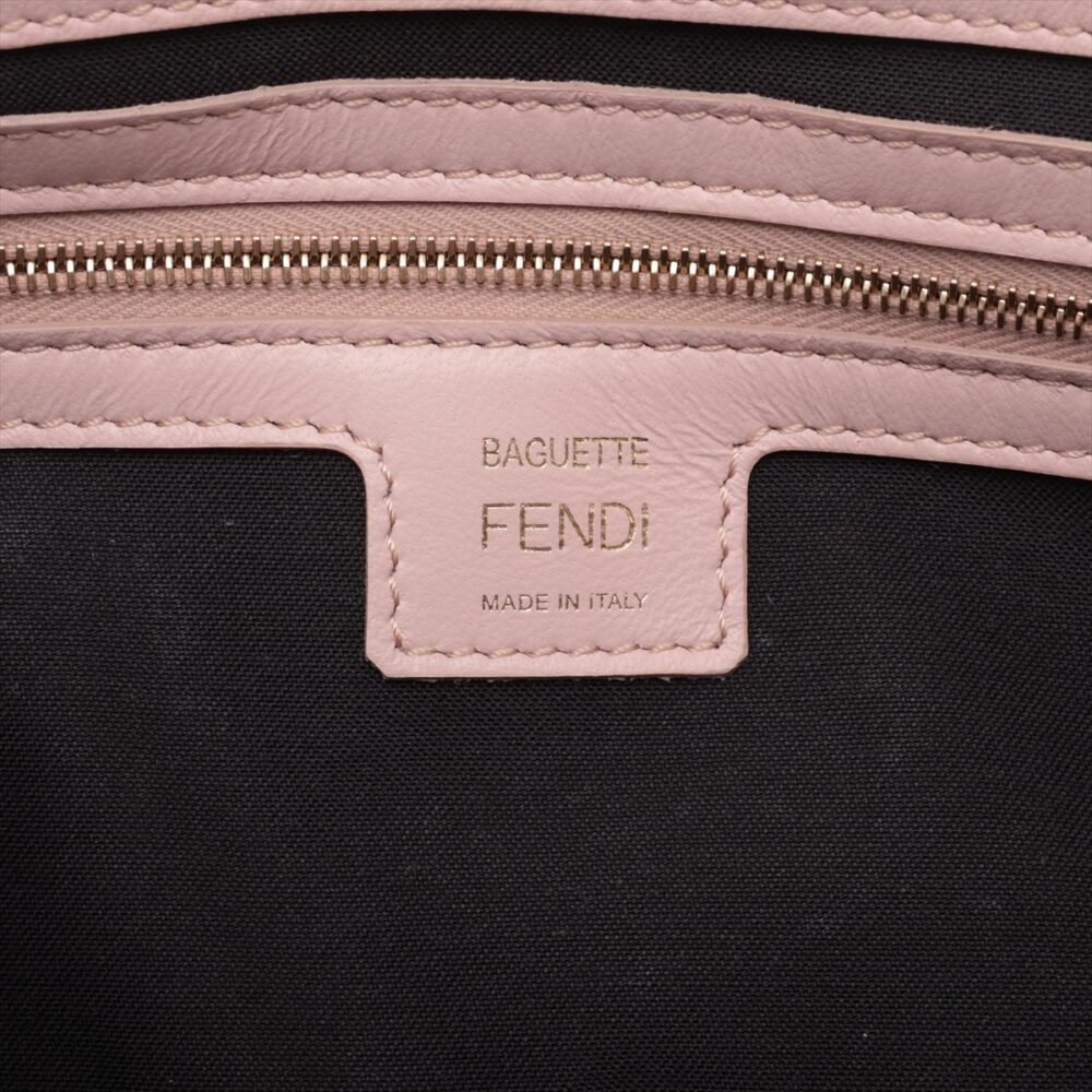 Fendi Baguette Pink Nappa Leather Bag - Image 10