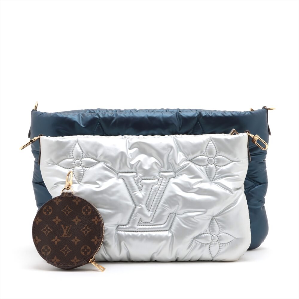 Louis Vuitton Econyl Monogram Pillow Maxi Multi Pochette Accessories Navy Silver - Image 2