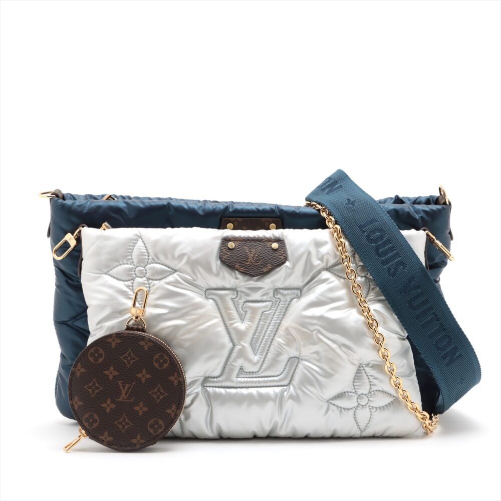 Louis Vuitton Econyl Monogram Pillow Maxi Multi Pochette Accessories Navy Silver