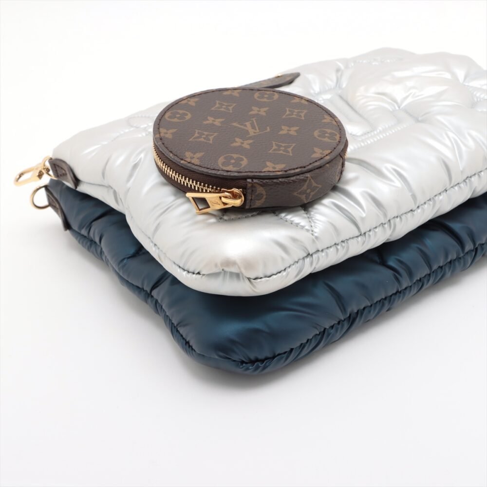 Louis Vuitton Econyl Monogram Pillow Maxi Multi Pochette Accessories Navy Silver - Image 4