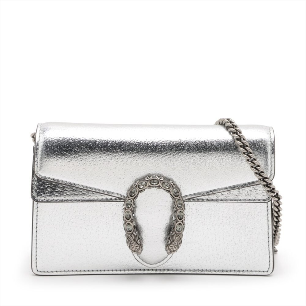 Gucci Mini Dionysus Shoulder Bag in Metallic Leather