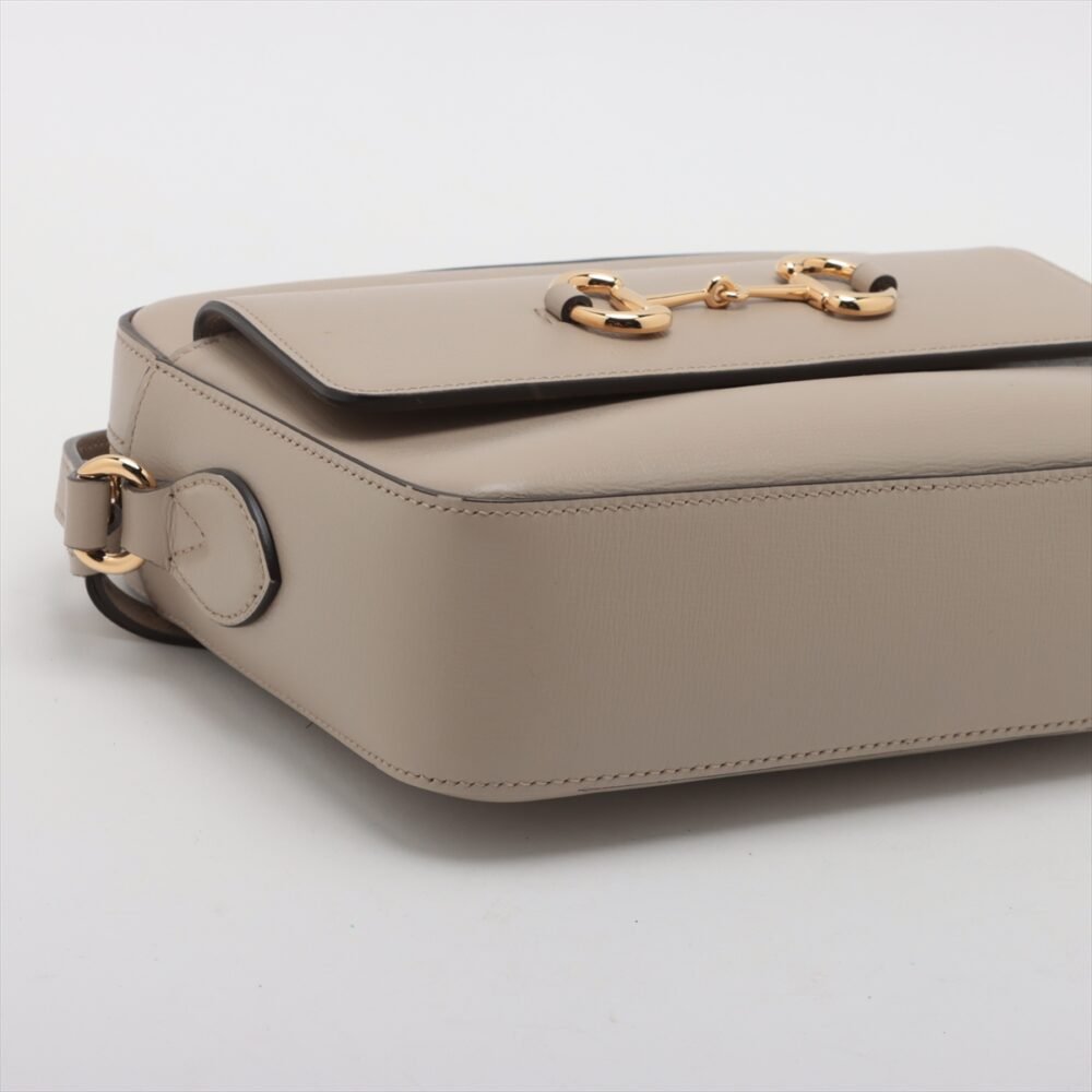 Gucci Horsebit Leather Shoulder bag Beige 645454 - Image 4