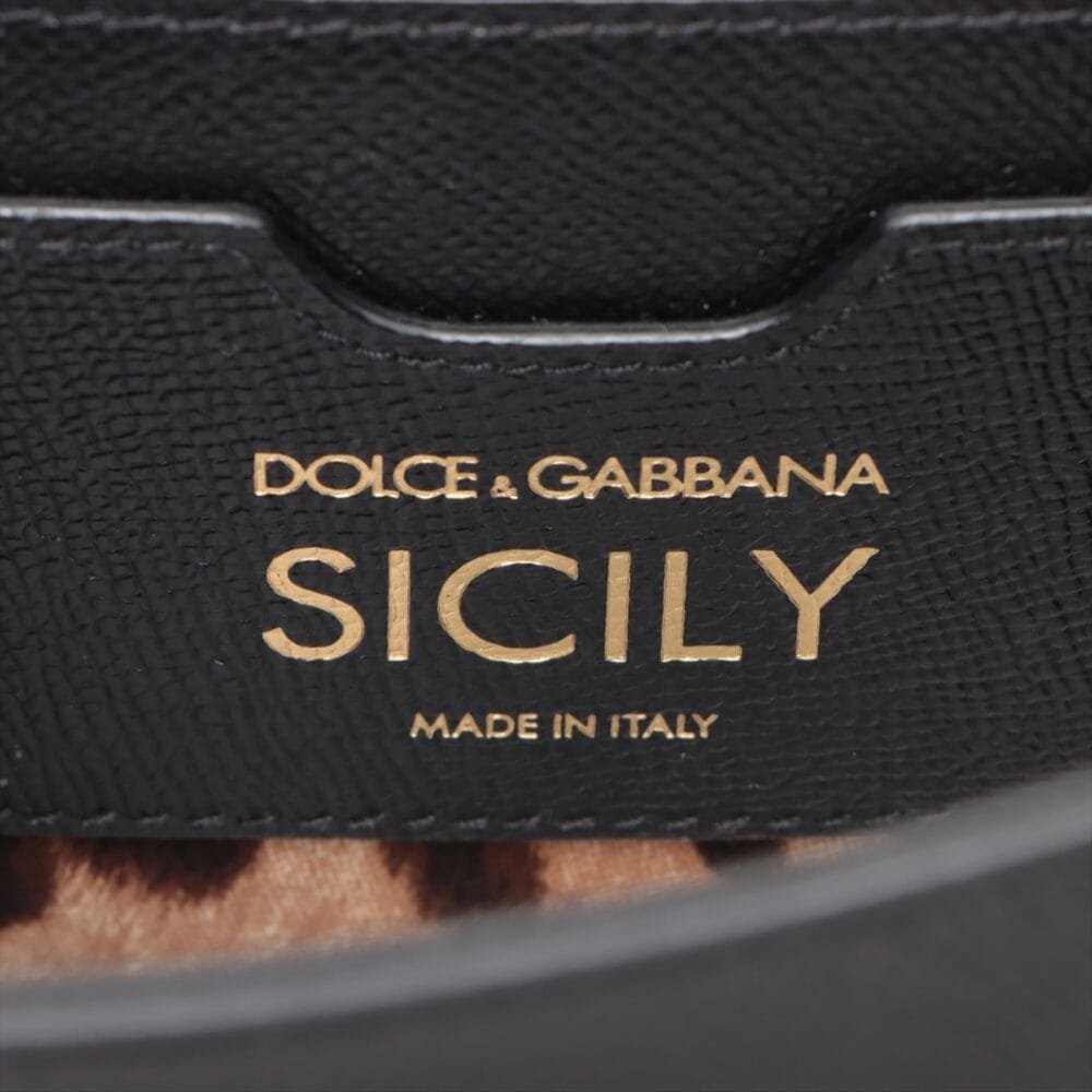 Dolce & Gabbana Sicily Leather 2 Way Handbag Black - Image 10