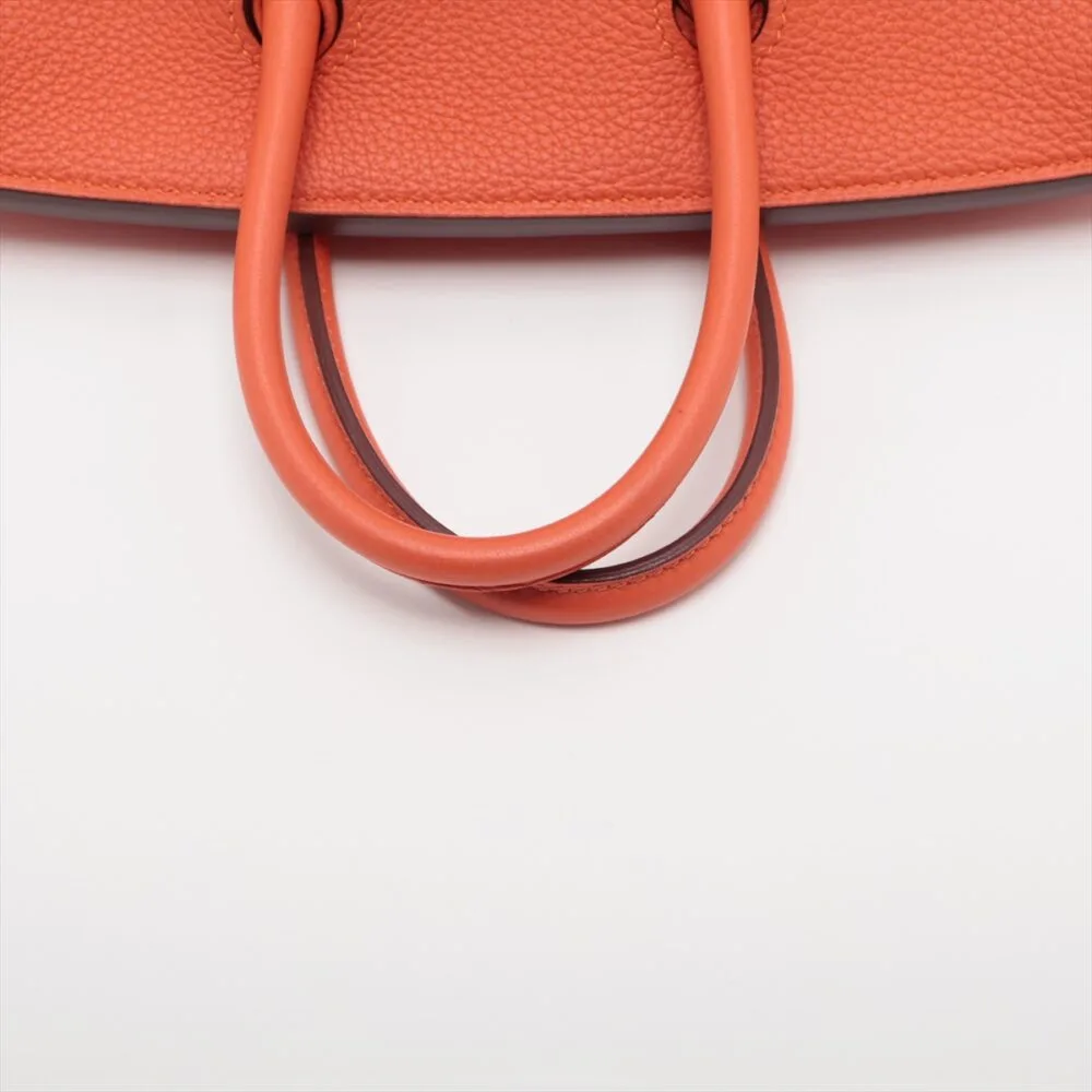 Hermes Birkin 25 Togo Orange Poppy Silver Metal - Image 5