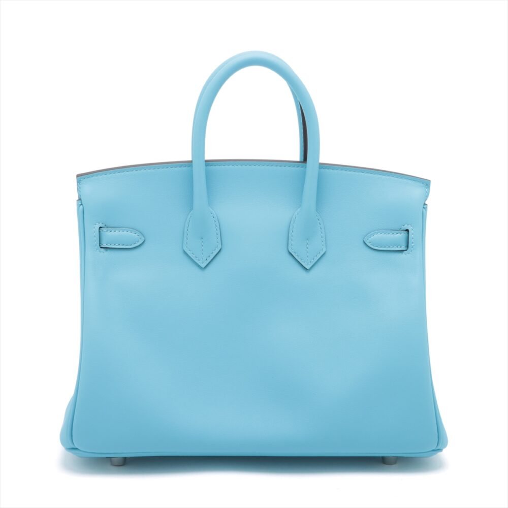 Hermes 2024 Birkin 25 Swift Blue Du Nord Silver Metal - Image 2