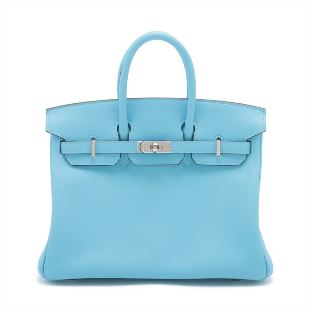 Hermes 2024 Birkin 25 Swift Blue Du Nord Silver Metal