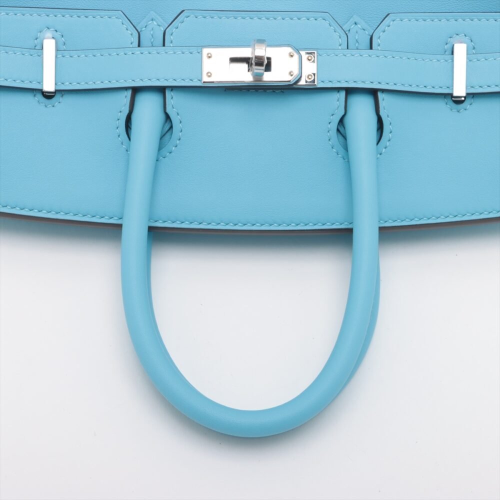 Hermes 2024 Birkin 25 Swift Blue Du Nord Silver Metal - Image 5