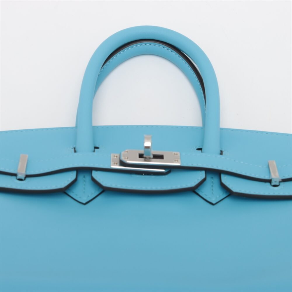 Hermes 2024 Birkin 25 Swift Blue Du Nord Silver Metal - Image 6