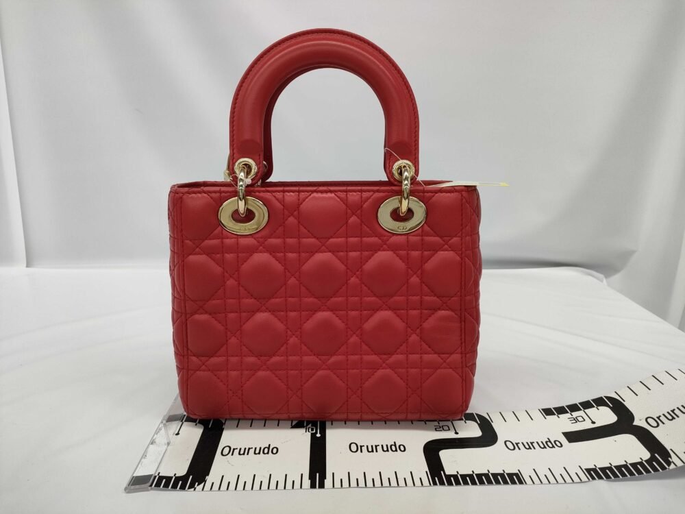 Christian Dior Small Cannage Lady Dior Red - Image 2