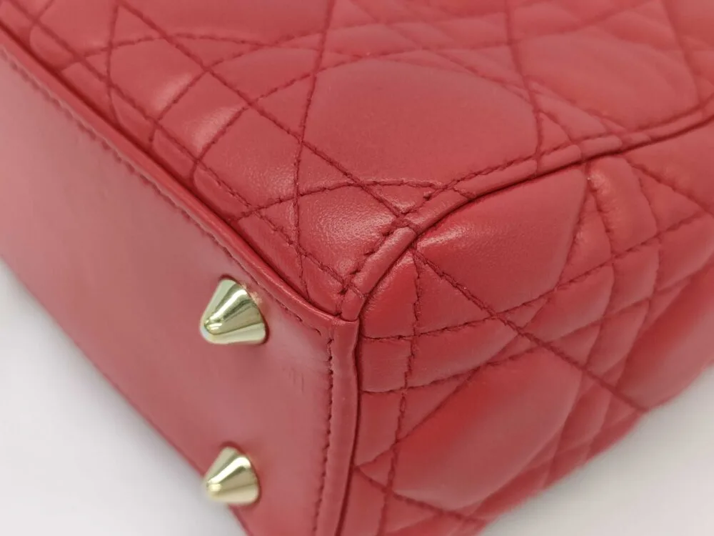 Christian Dior Small Cannage Lady Dior Red - Image 8