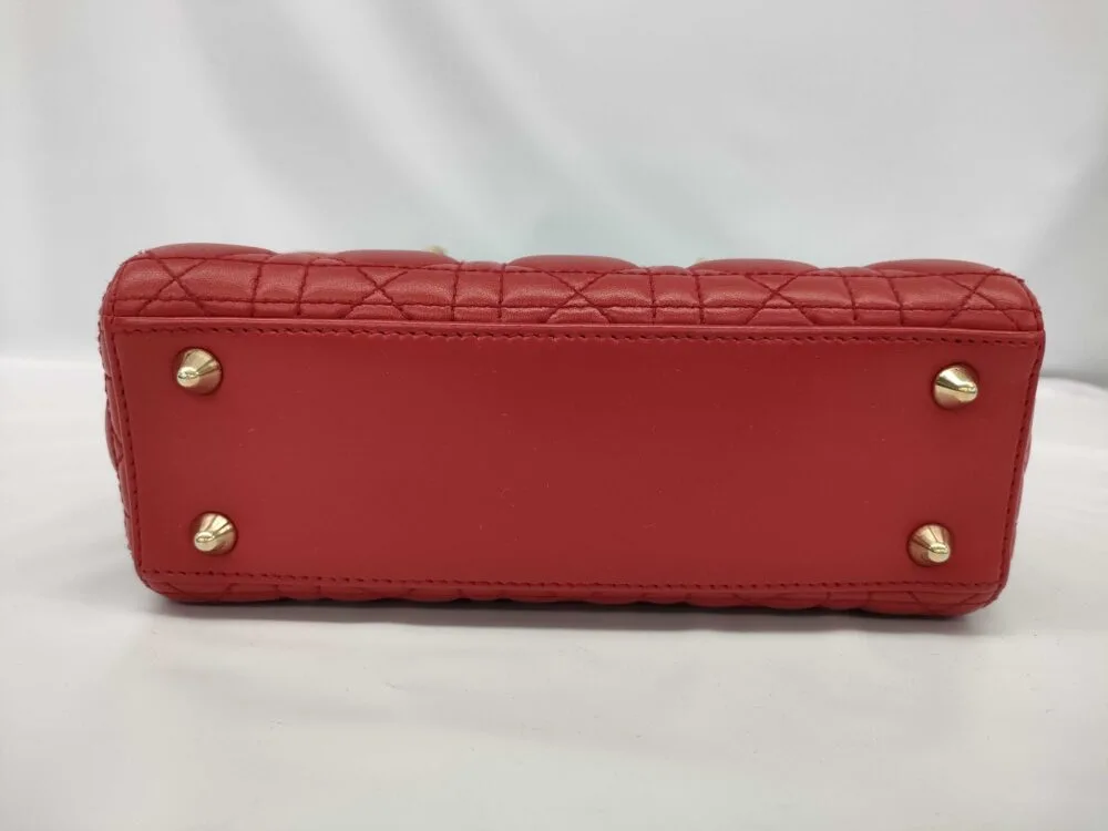 Christian Dior Small Cannage Lady Dior Red - Image 11