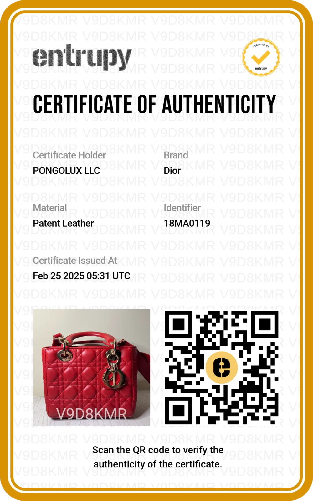 Christian Dior Small Cannage Lady Dior Red - Image 3