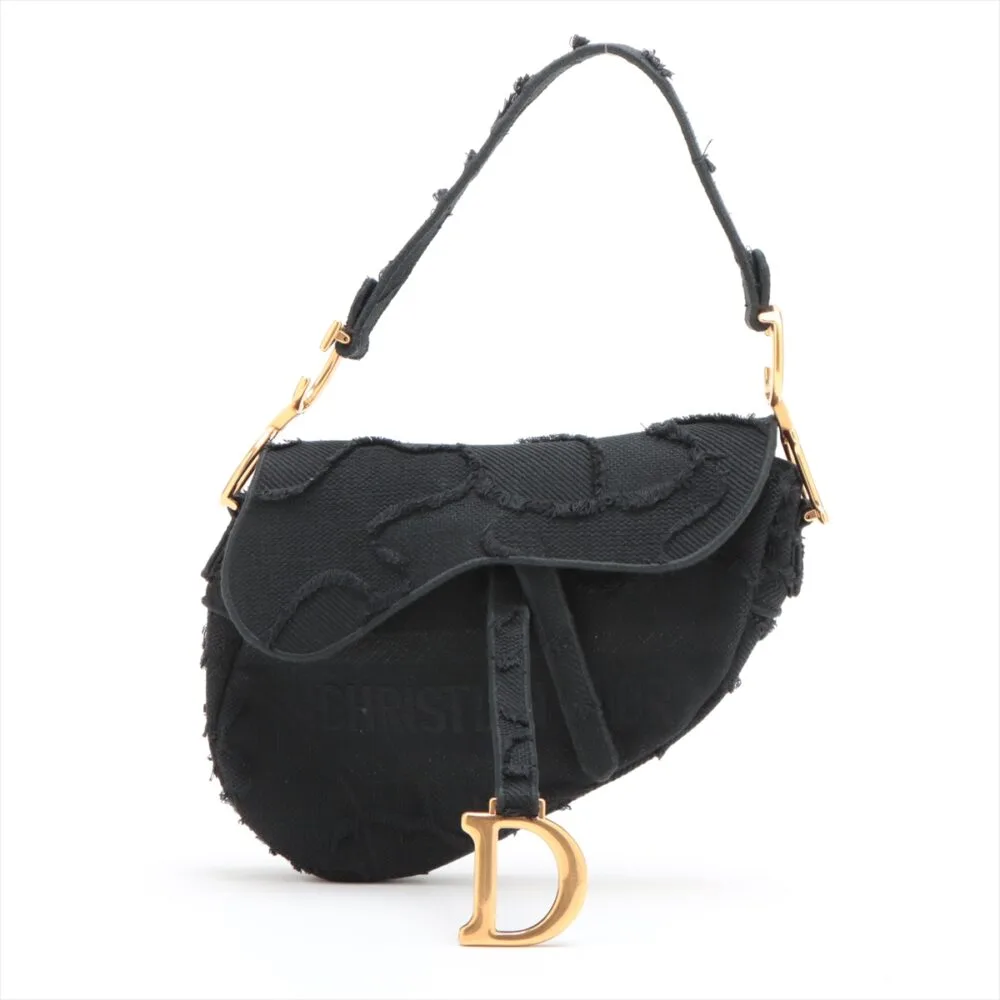 Christian Dior Camouflage Medium Saddle Black