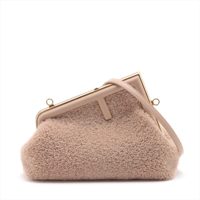 Fendi Shearling Small Fendi First Bag