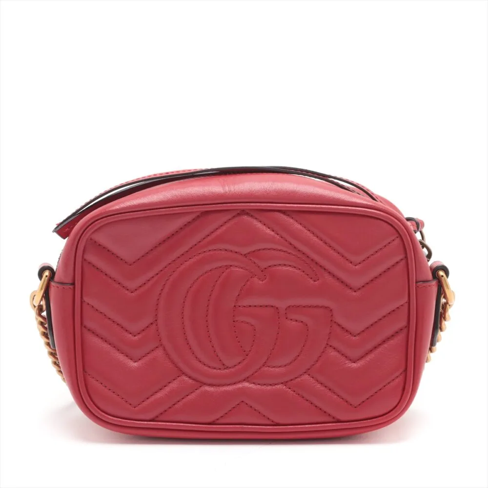Gucci GG Marmont Camera Bag Red 448065 - Image 2