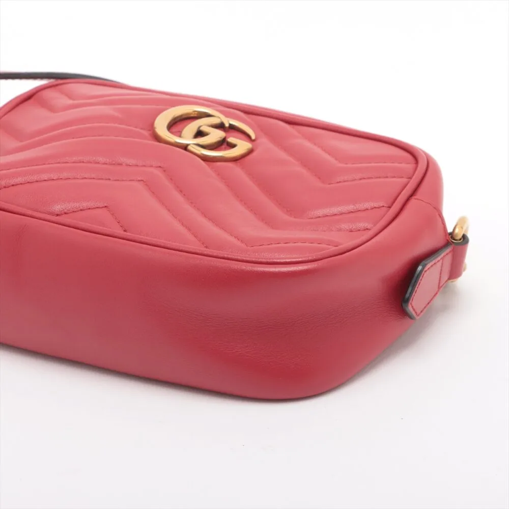 Gucci GG Marmont Camera Bag Red 448065 - Image 3