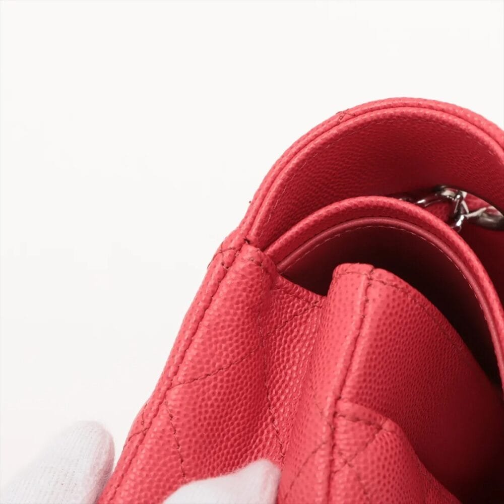 Chanel Classic Caviar Double Flap 25 Medium Red 25233437 25XXXXXX - Image 12