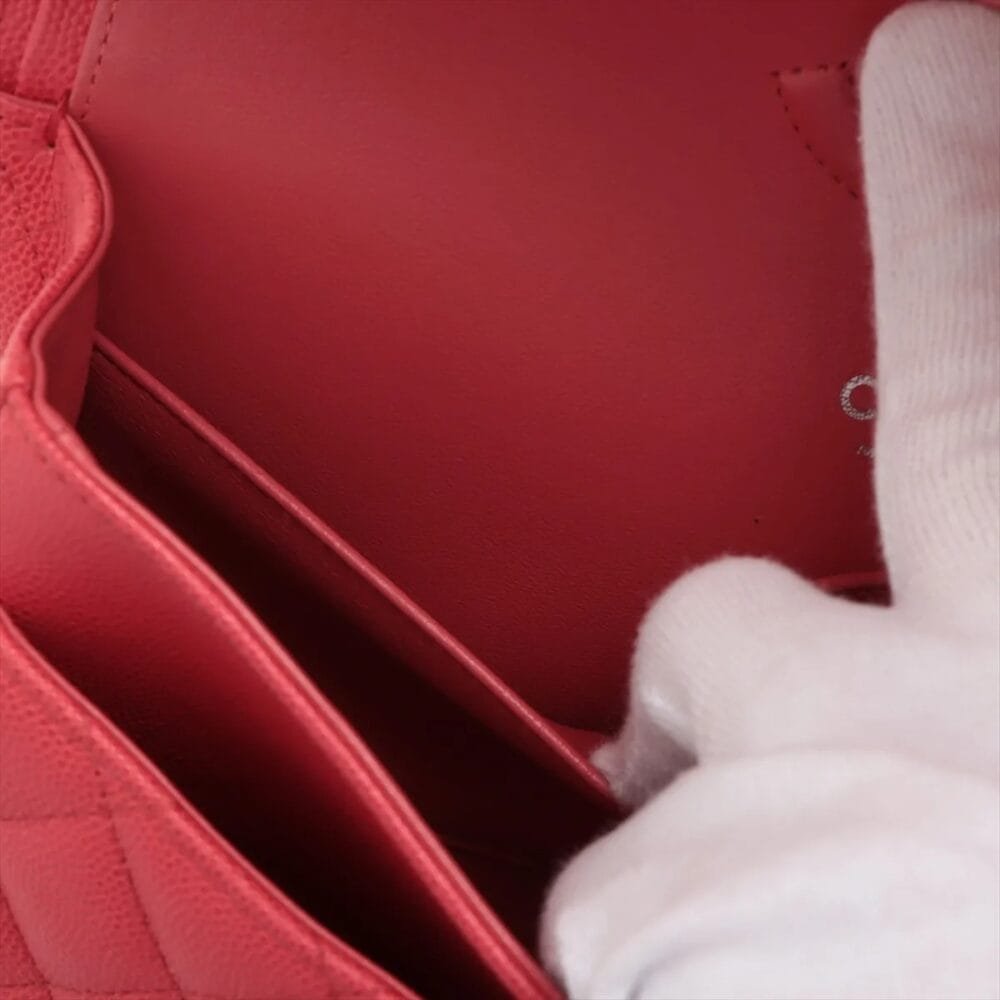 Chanel Classic Caviar Double Flap 25 Medium Red 25233437 25XXXXXX - Image 16