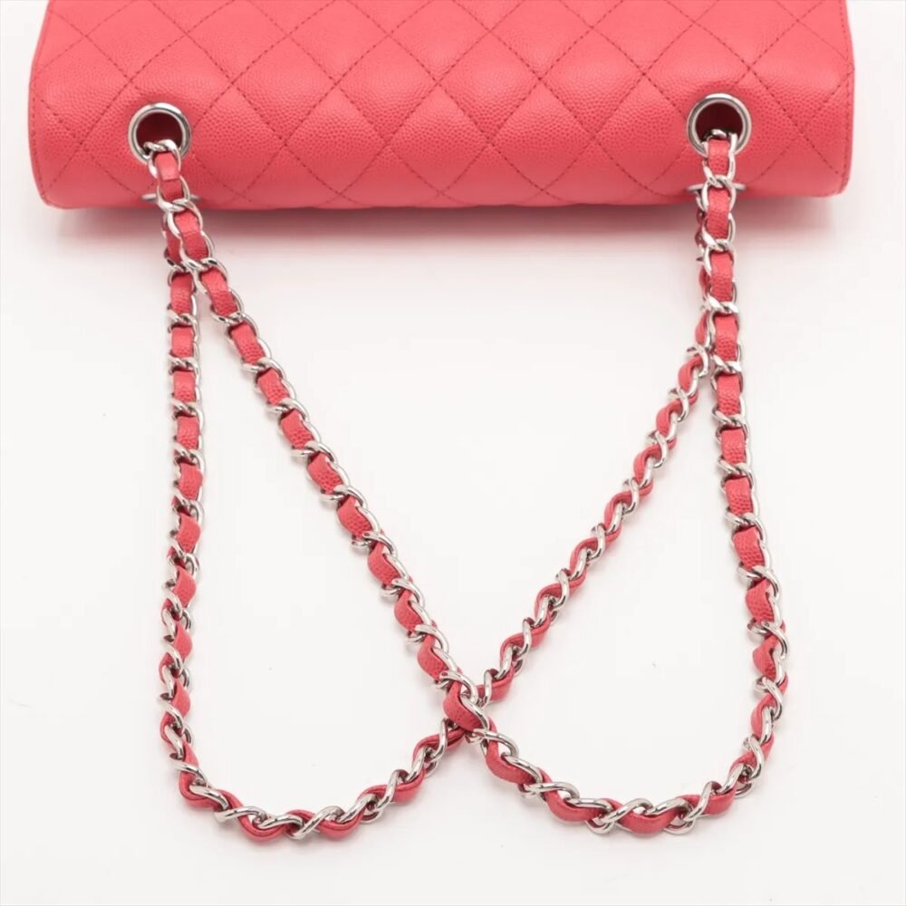 Chanel Classic Caviar Double Flap 25 Medium Red 25233437 25XXXXXX - Image 5