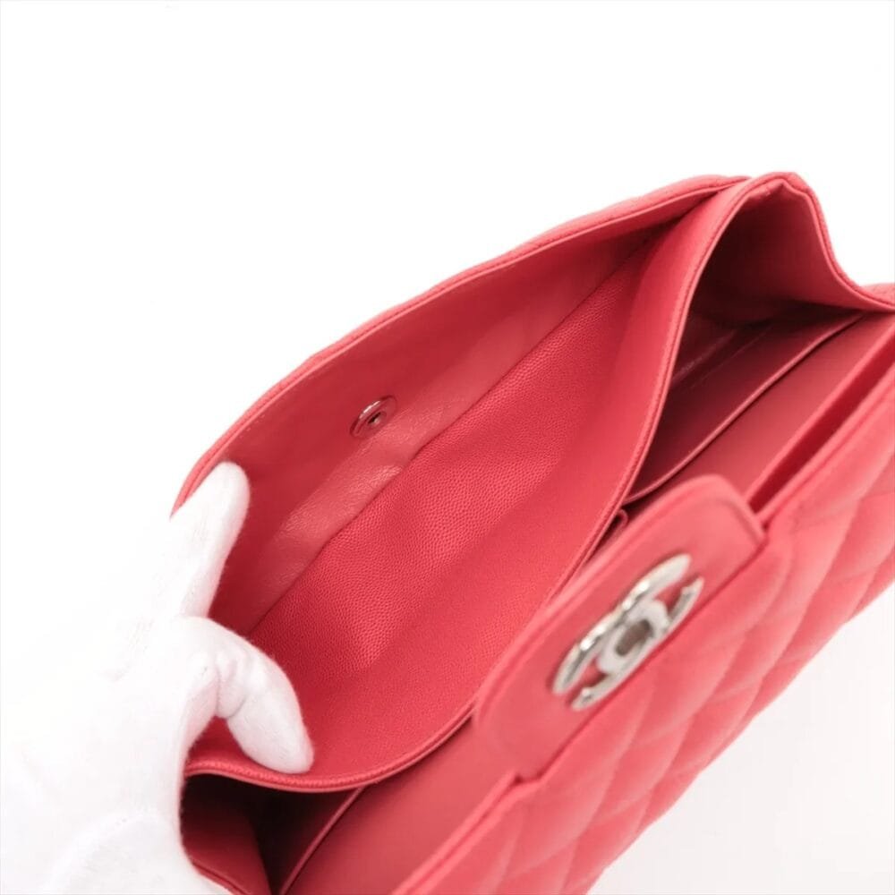 Chanel Classic Caviar Double Flap 25 Medium Red 25233437 25XXXXXX - Image 11