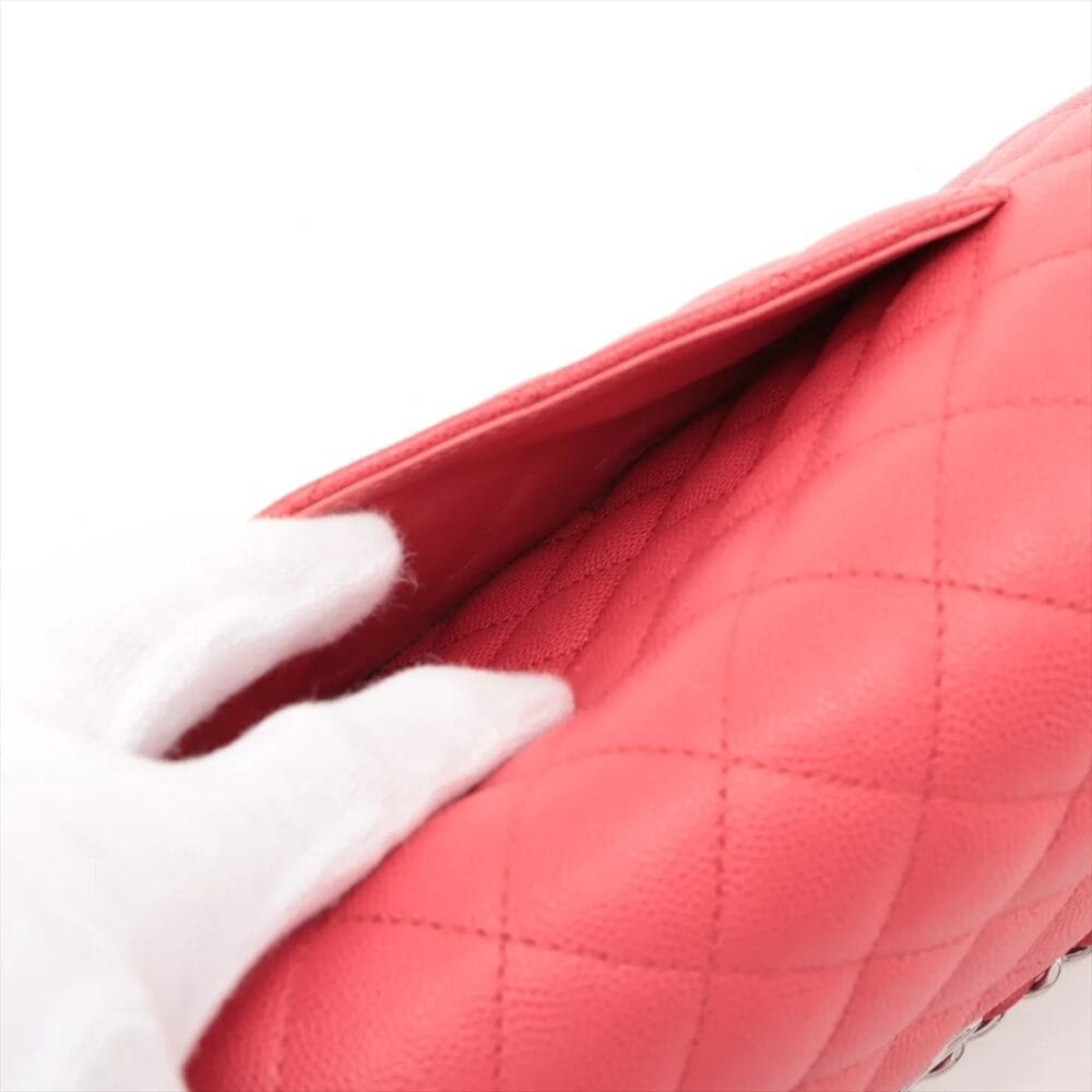 Chanel Classic Caviar Double Flap 25 Medium Red 25233437 25XXXXXX - Image 10