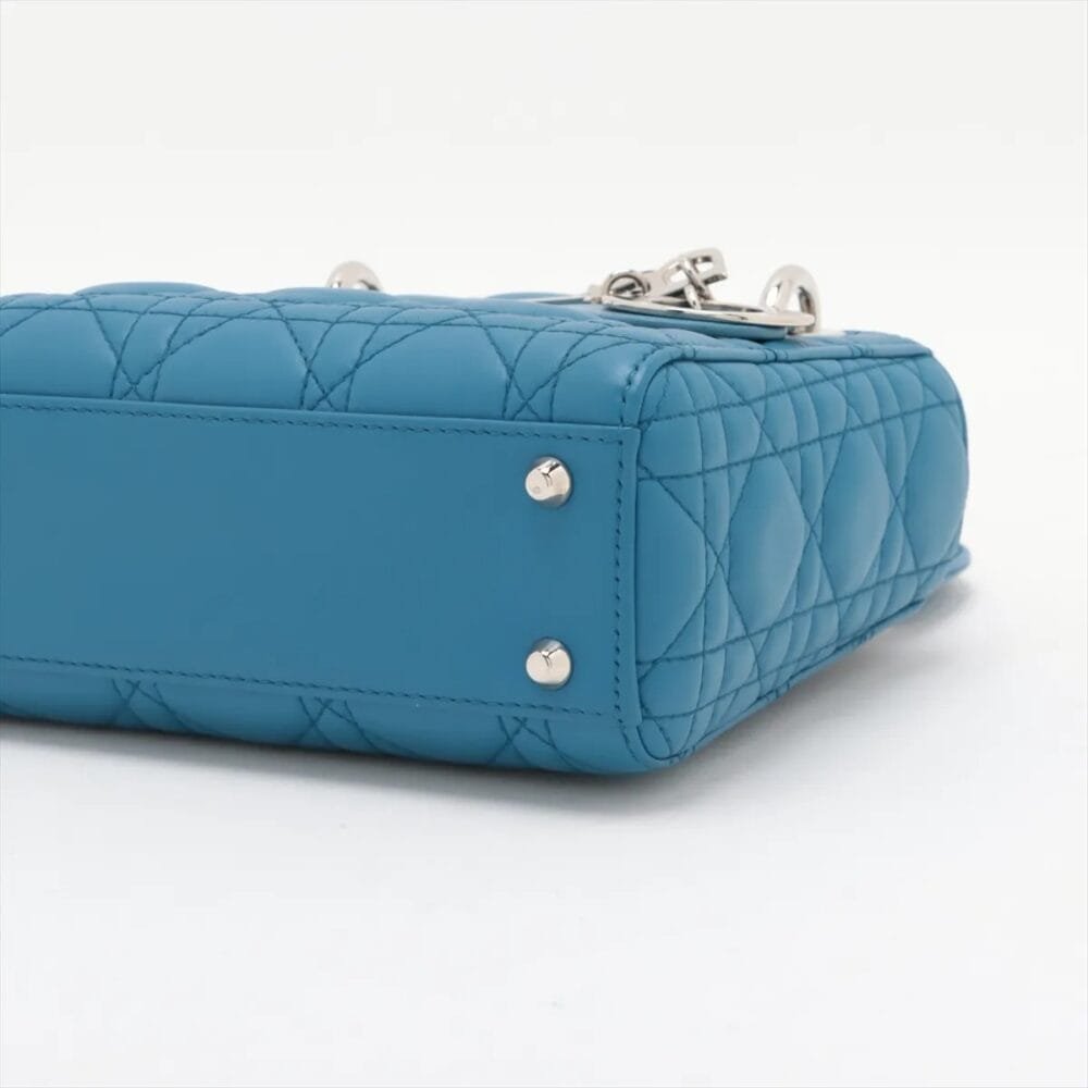 Christian Dior Cannage Lady Dior Mini Blue - Image 3