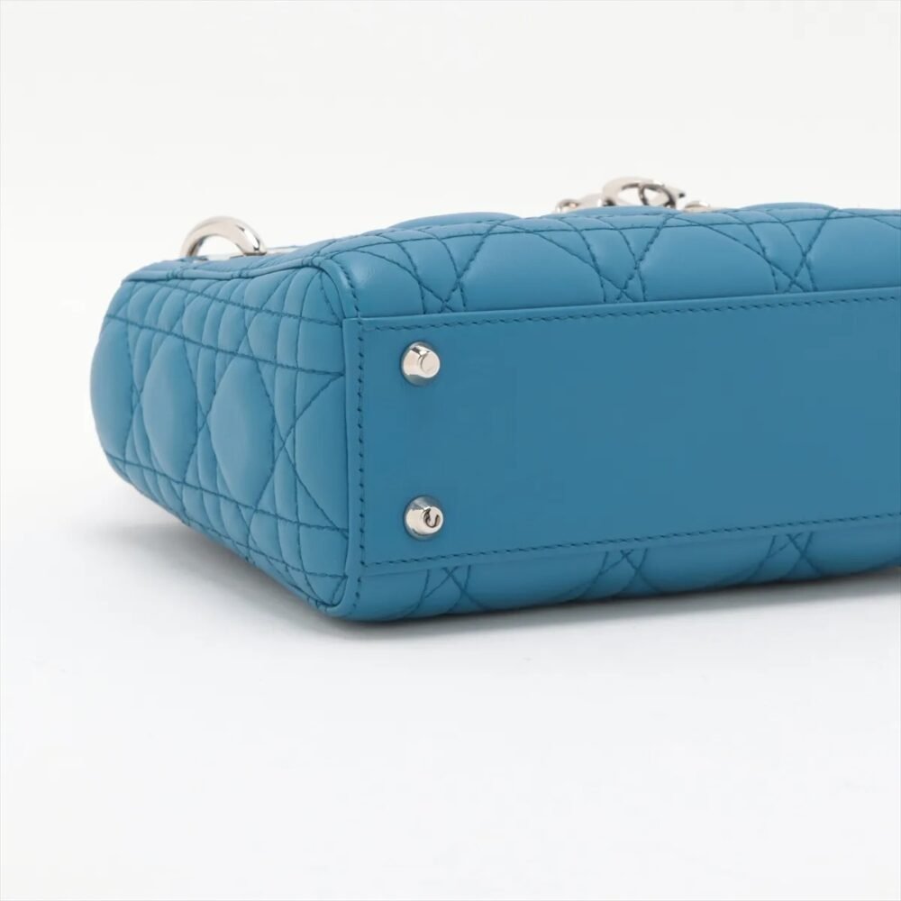 Christian Dior Cannage Lady Dior Mini Blue - Image 4