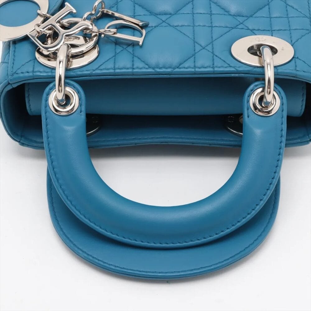 Christian Dior Cannage Lady Dior Mini Blue - Image 5